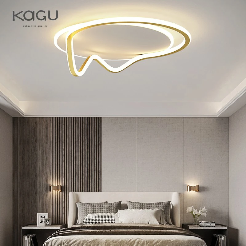 Imagem -03 - Nordic Geometry Round Led Ceiling Light Candelabro do Quarto Simples Iluminação para Sala de Estar e Jantar Decoração de Casa