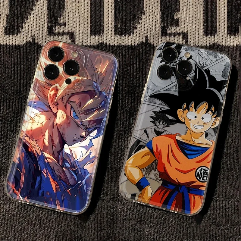 Anime Dragon Ball Phone Case for IPhone 7 8 X 11 12 13 14Pro 15 Pro Iphone Dragon Ball Goku Vegito Trunks Phonecase