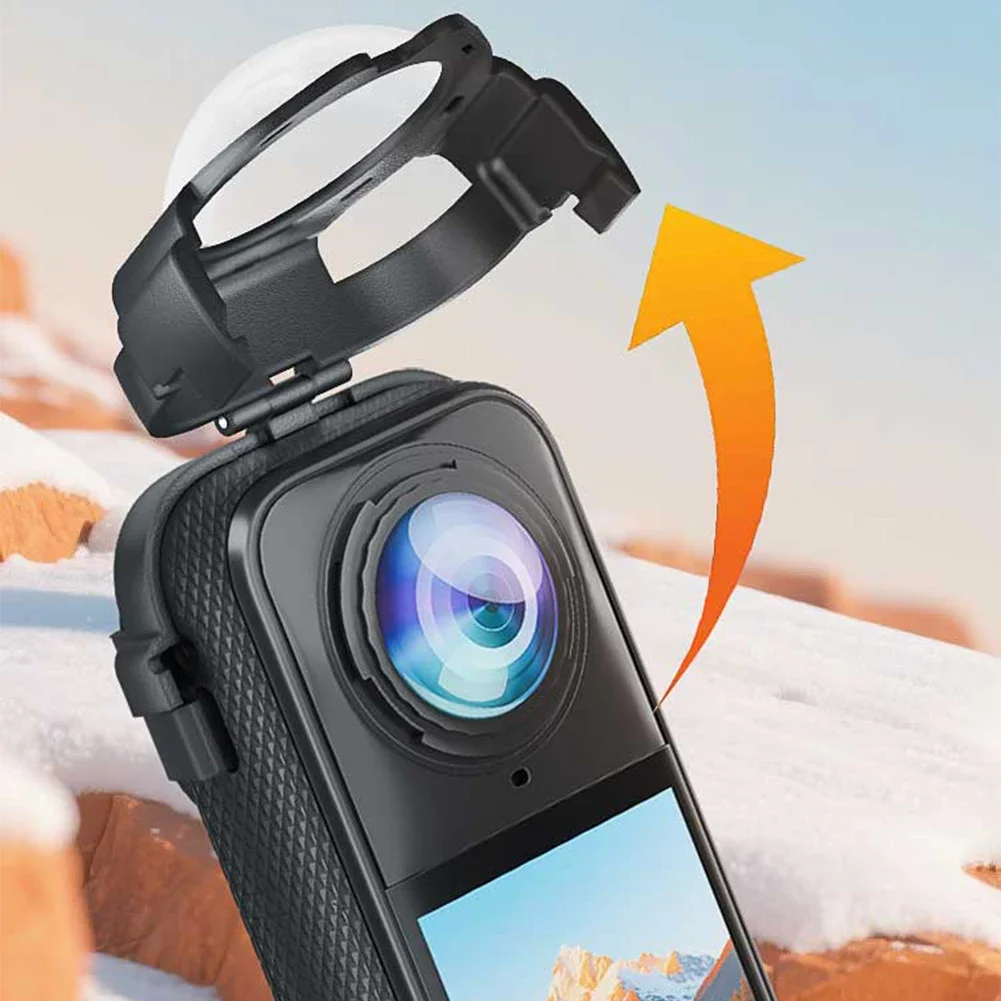 

For Insta360 X5 Optical Glass Lens Protector Waterproof Snap-On Lens Protective Cover Lens Anti-Scratch Guard Camera Accessories