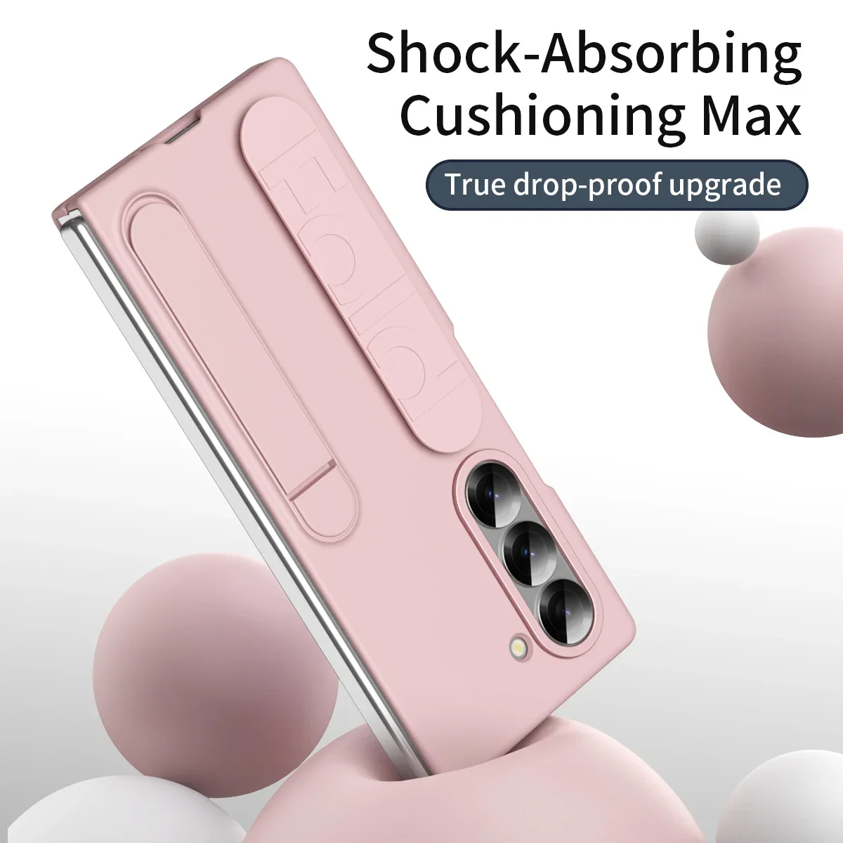 Skin Friendly Matte Silicone Wristband Bracket Case for Samsung Galaxy Z Fold 6 5 Optional with Tempered Glass Shockproof Cover