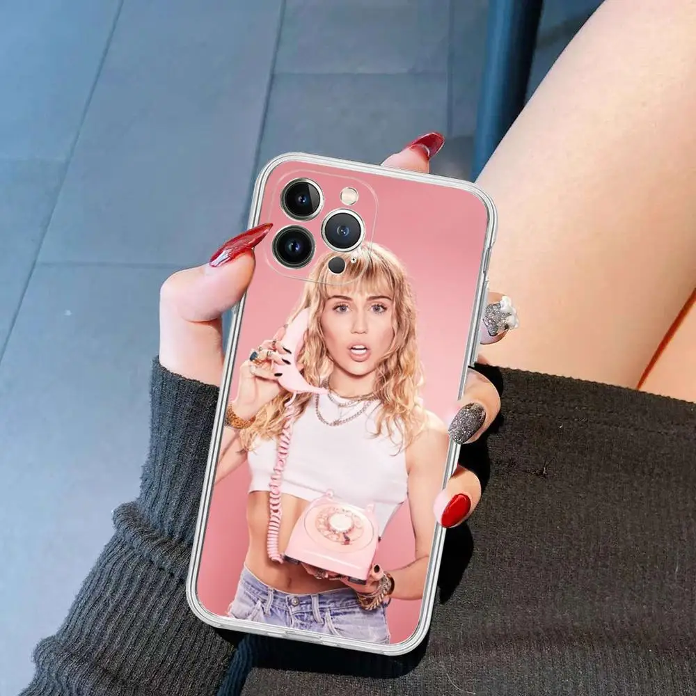 M-Miley-Cyrus Phone Case Silicone Soft for iphone 15 14 13 12 11 Pro Mini XS MAX 8 7 6 Plus X XS XR Cover