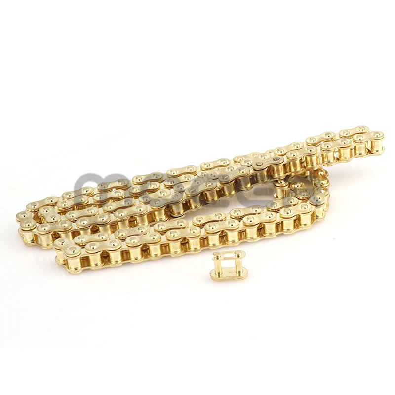 Motorcycle 428 Chain 102L/104L/108/140 Links Fit for 50cc-250cc ATV Quad Pit Dirt Bike Go Kart Metal Motorcycle Parts Black/gold