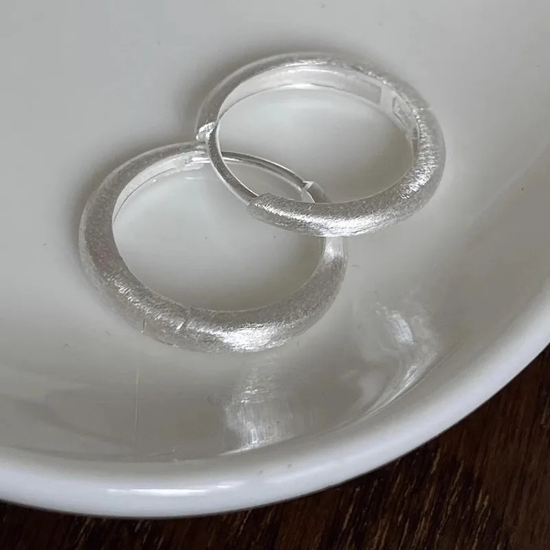 

Minimalist Matte Round Ear Buckle Hoop Earrings For Women Girl Fashion New Jewelry Ladies Gift Punk Party Pendientes