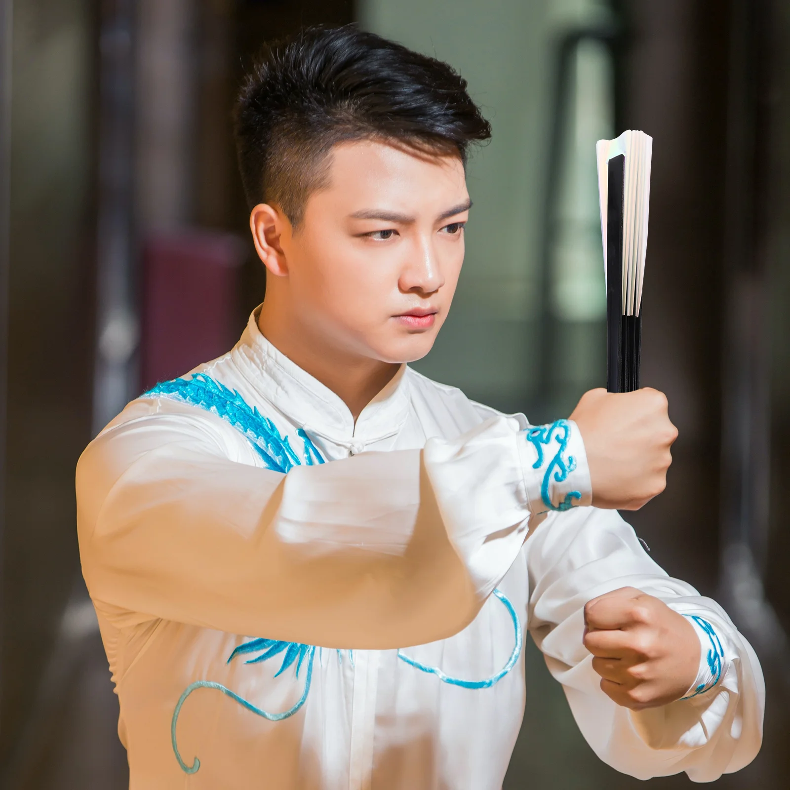 

Iridescent Folding Fan Handheld Foldable Party Festival Rave Performance Accessory Lightweight Portable Wind Fan for Women