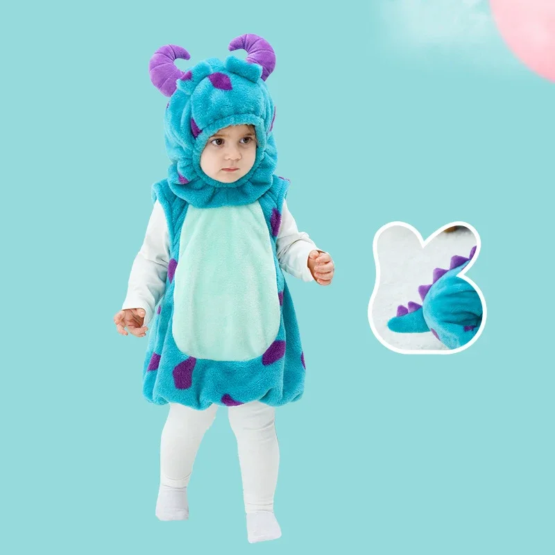 Autumn Cute New Kawaii Baby Girl Clothes Vest Jacket Boys Outerwear Sleeveless Vest Soft Flannel Baby Toddler Cosplay Costume