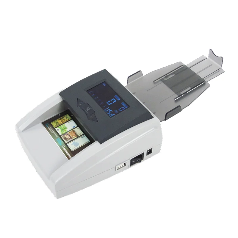 Portable 6-8 Kinds  Money Detector with Automatic Check for Euro/USD/GBP/CHF/Ruble/RMB/TRY 0.5s/piece Detection Speed