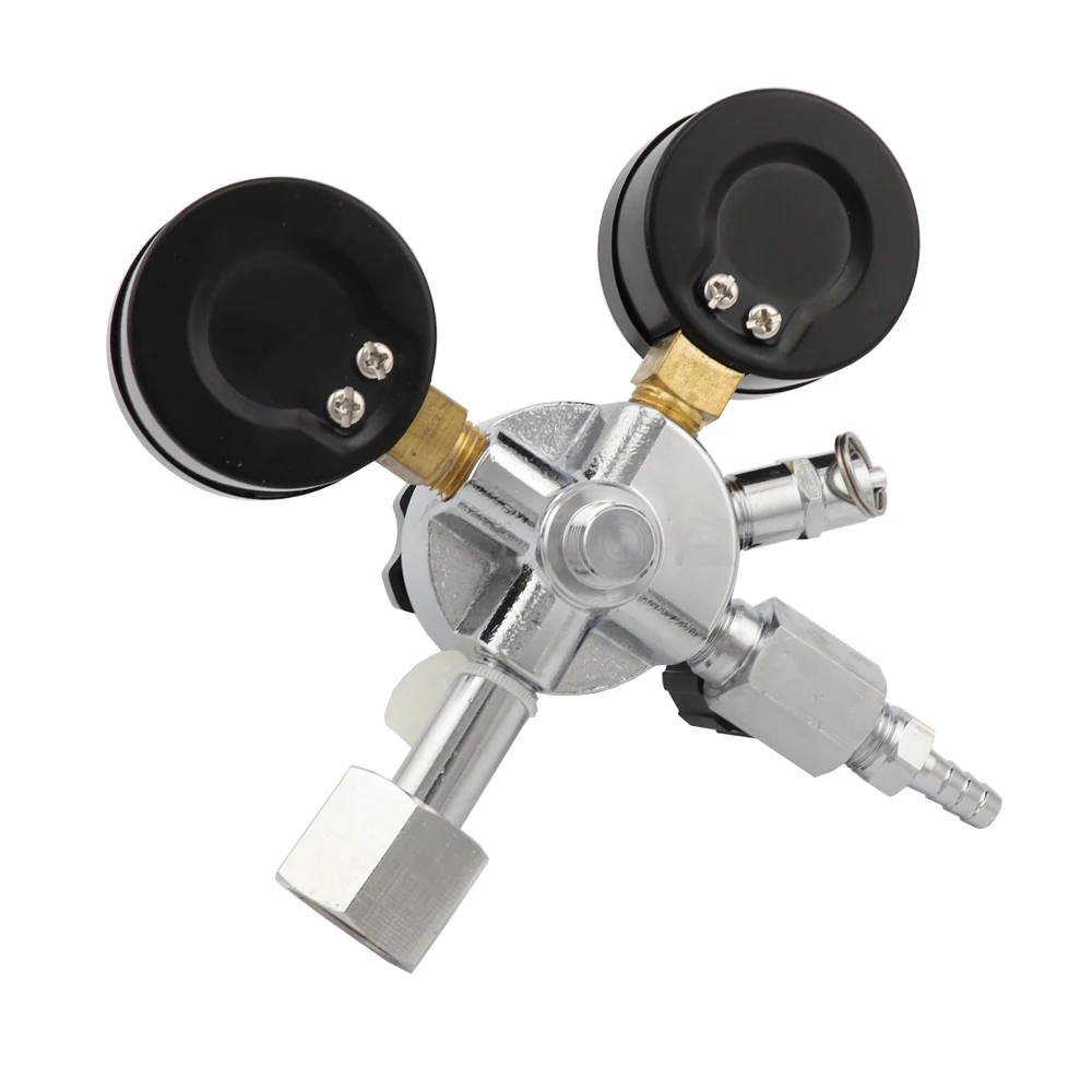 3000PSI Pressure Dual Guage Co2 Regulator with Safety Pressure Relief Valve Homebrew Keg Kegerator Beer Regulator W21.8 view 3