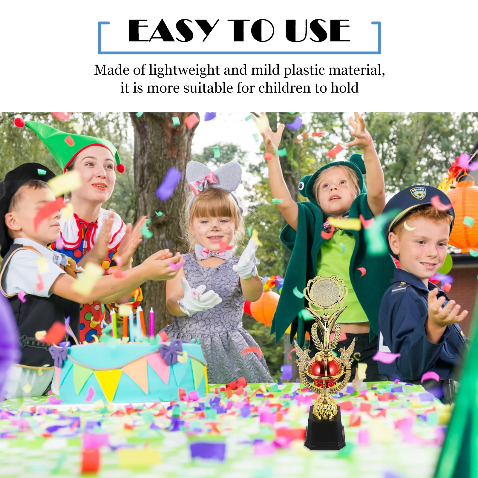 

1Pcs Kids Plastic Award Trophy Small Exquisite Lightweight Prize Cup for Competition Classroom Party Reward Reward Trophy