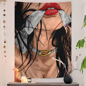 Beauty Psychedelic Leaf Weed Tapestry Hippie Naked Girl Wall Hanging Art Bedroom Living Room Dorm Back To School Season Decor AliExpress
