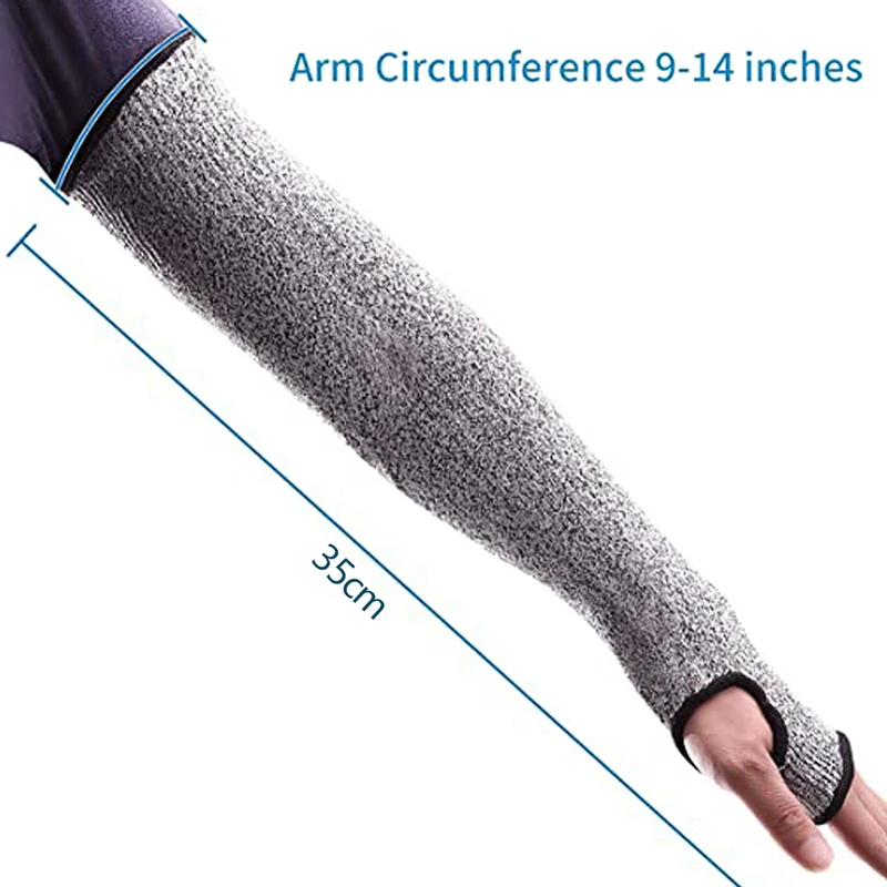 1Pc Level 5 HPPE Cut Resistant Arm Sleeve Anti-Puncture Work Protection Arm Sleeve Cover For Men Women