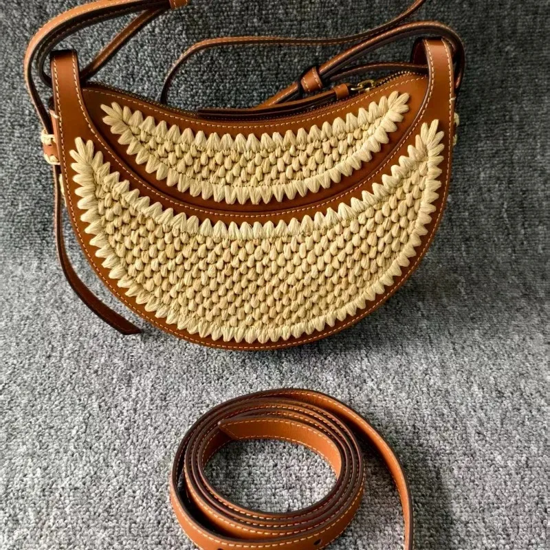 2025 حقيبة ظهر تحمل على الكتف حقيبة يد نسائية على ظهره حقيبة سرج ساخنة Y2k الفرنسية القمرية المتخصصة تصميم فريد متقدم #4