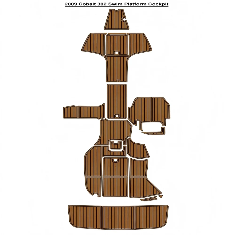 

2009 Cobalt 302 Swim Platform Cockpit Pad Boat EVA Foam Faux Teak Deck Floor Mat SeaDek MarineMat Style Self Adhesive 56yf