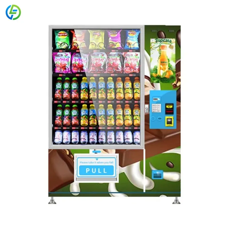 Fully Automatic Intelligent Drink & Food Vending Machine Unmanned Vertical with Metal Construction and SDK Function Customized
