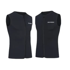 Heiße Neoprenweste für männliche Männer, ärmellose Kaltwasserjacke, vollen Reißverschluss, Sonnenschutz, Tauchgang und Surfen, 3mm 8 Hauptverkaufsweste für Tauchen - №6