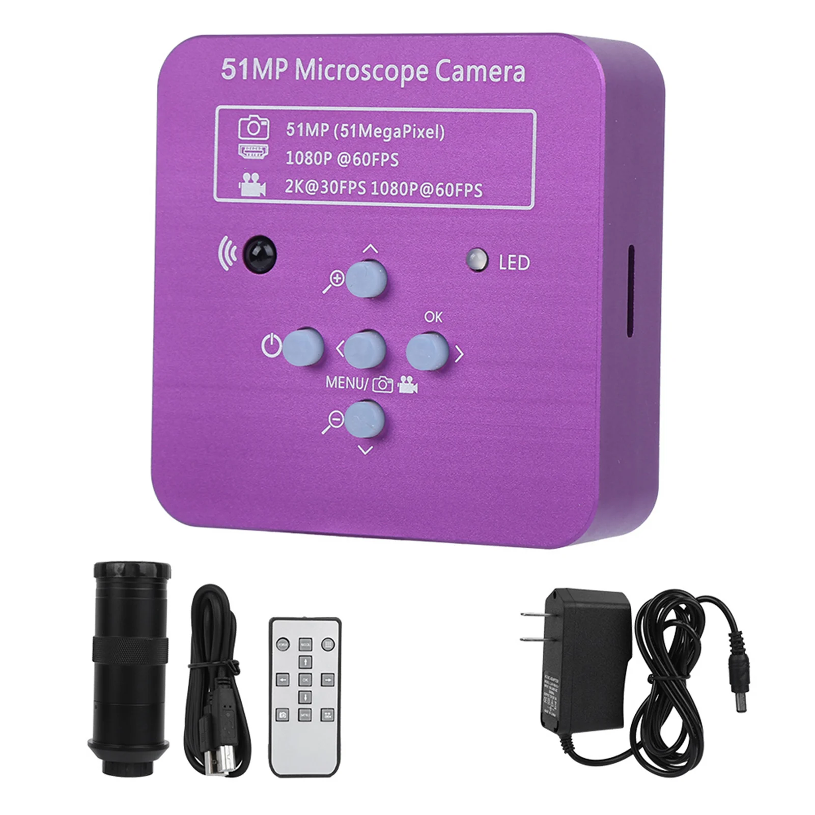 

Промышленная высокоскоростная электронная цифровая видеокамера HD, микроскоп высокой четкости, камера с креплением C, экран объектива, веб-камера, рекордер