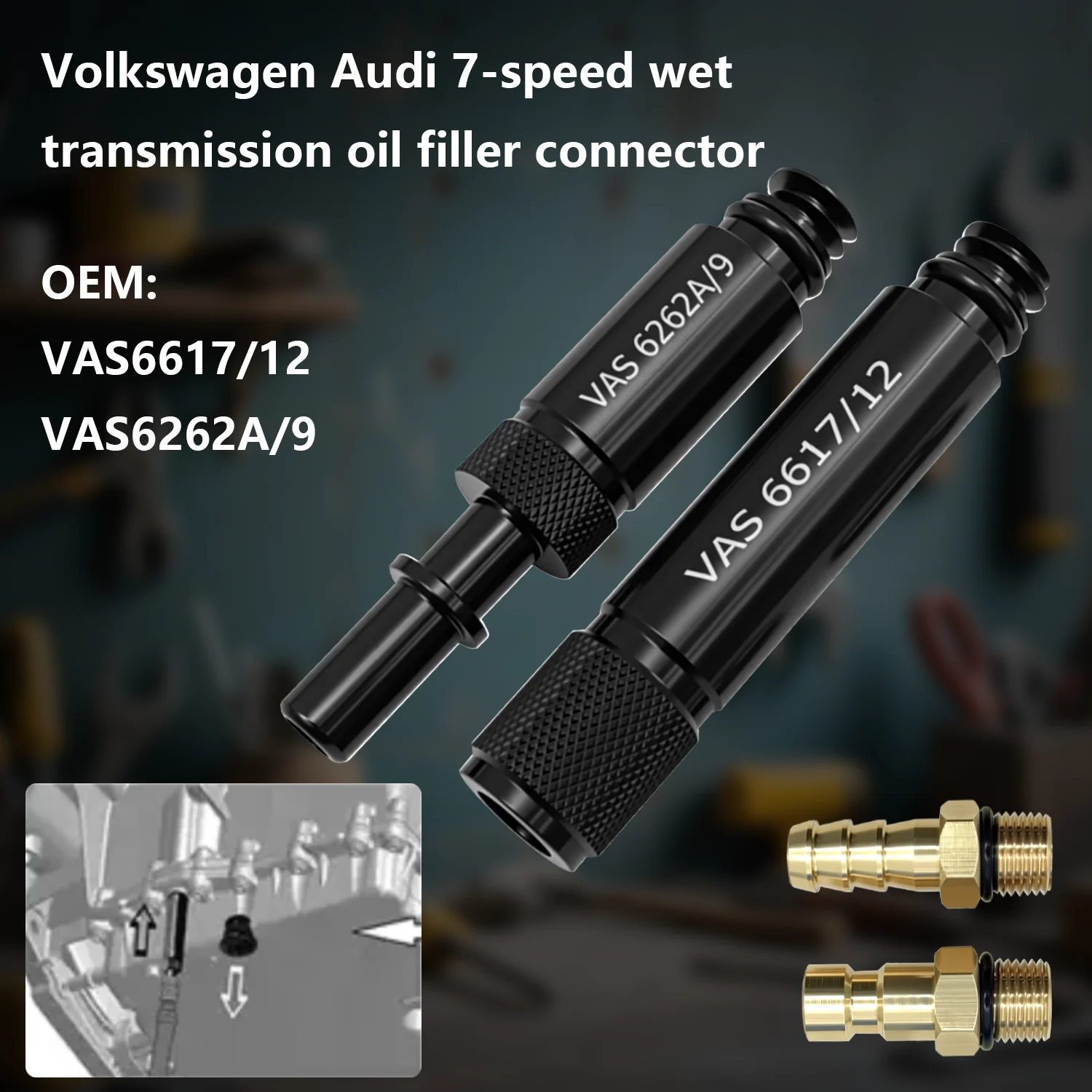 VAS6617/12 VAS6262A/9 adapté pour Volkswagen Audi 0CK 0B5 MTF connecteur de ravitaillement de transmission de voiture adaptateur de carburant