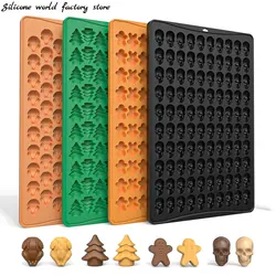 Silicone World DIY Chocolate Biscuit Silicone Baking Molds 100 Holes Mini Pet Puppy Snack Cookie Mold Xmas Easter Candy Mould