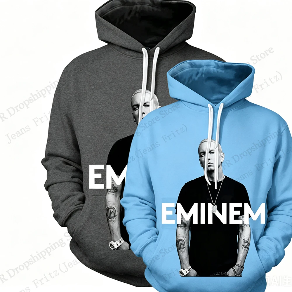 Rap Eminem 3d Print Hoodie Men Women Fashion Long Sleeve Hoodie Sweatshirt Oversized Tracksuit Autumn Winter Clothes New Moletom