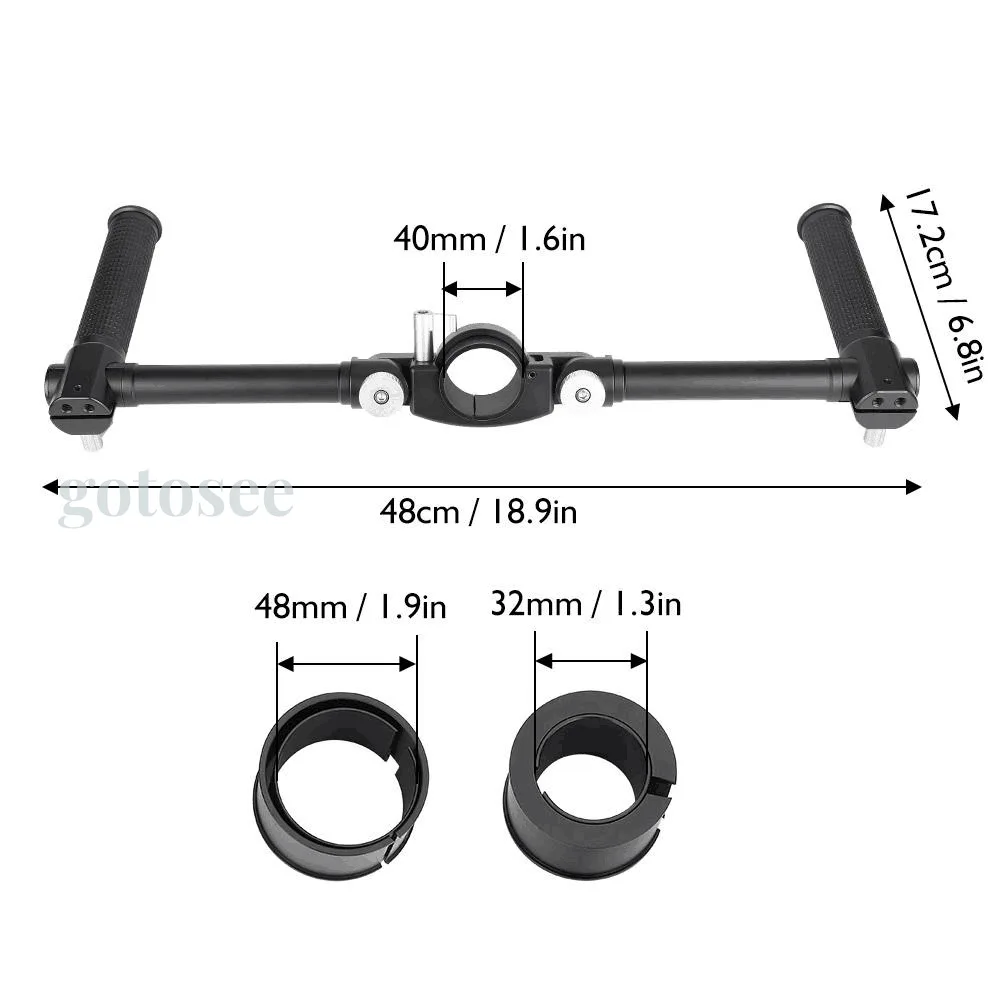 Dual Handle Folding Arms Hand Grip Photo Studio kits Low Angle Shoting for Crane Gimbal Stabilizer Accessories