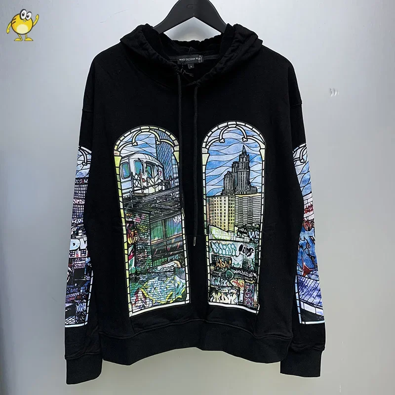 WHO DECIDES WAR Hoodies Men Woman Fashion Cotton Hooded Pullovers Best Quality Black Green Oversized Streetwear