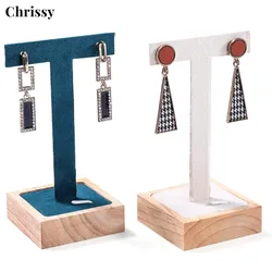 Fashionable Large Black Display Stand T-Shaped Jewelry Display Rack High-Quality Women'S Wood Display Rack