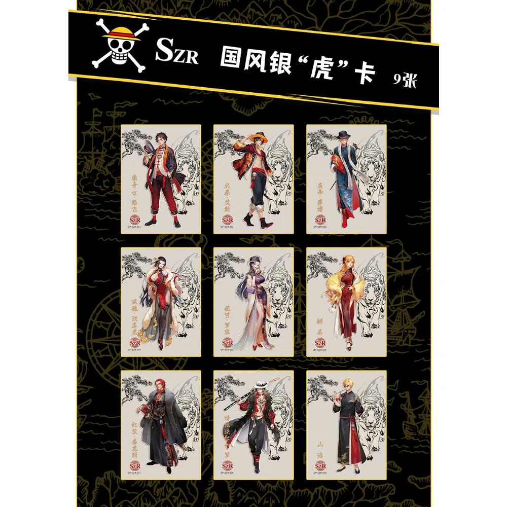 Japanese Anime One Piece Collection Cards Main Character Handsome Airs of The States Golden Dragon Silver Tiger Card Child Gift