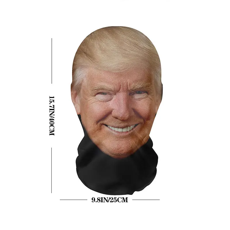 3D Printed Trump Mask Elastic Mesh Full Face Mask American Politicians Pattern Party Cosplay Props Balaclava Head Cover