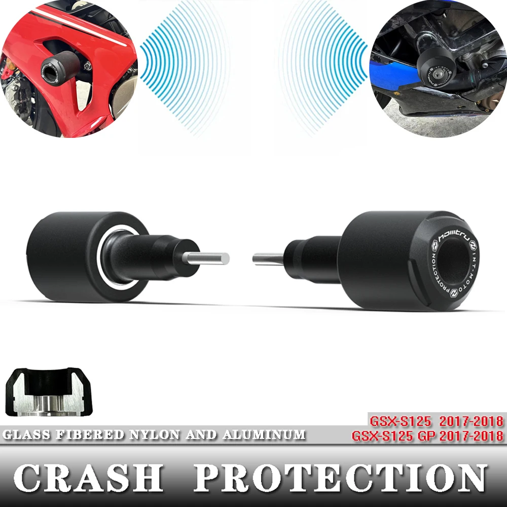 

For Suzuki gsx-s125 gp GSX-S125 2017-2019+ GSX-S125 GP 2017-2020 motorcycle Crash Protection Bobbins Aluminum+Nylon Fiberglass