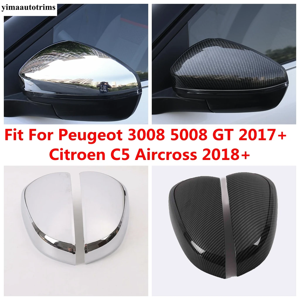 

Rearview Mirror Shell Decoration Cover Trim For Peugeot 3008 5008 GT 2017 - 2023 / Citroen C5 Aircross 2018 - 2024 Accessories