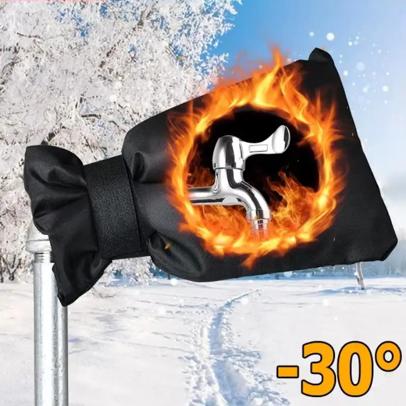 Outdoor Faucet Covers For Winter Freeze Protection, 2 Packs Faucet Insulation Cover Socks, Hose Bib Covers For Winter (15x20cm)