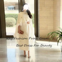 Exquisite Straight A Line  Prom Dresses Boat Neck Saudi Arabia Ladies Elegant Party Gowns Puffed Sleeve Formal Occasion Gowns