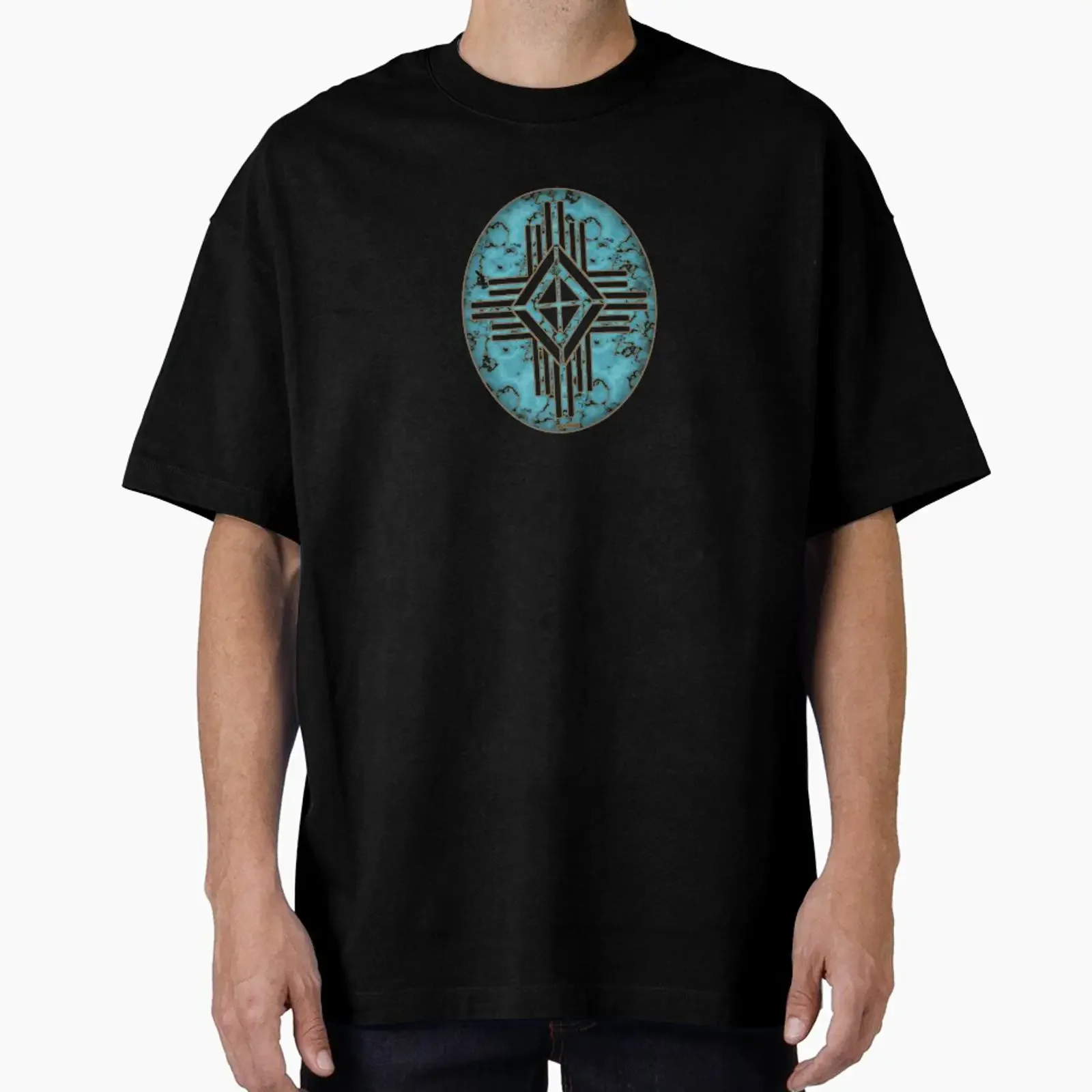 Turquoise Series SUN SYMBOL designed and sold by Gregory Beck vintage Washed designer clothes fashion Casual Stretched