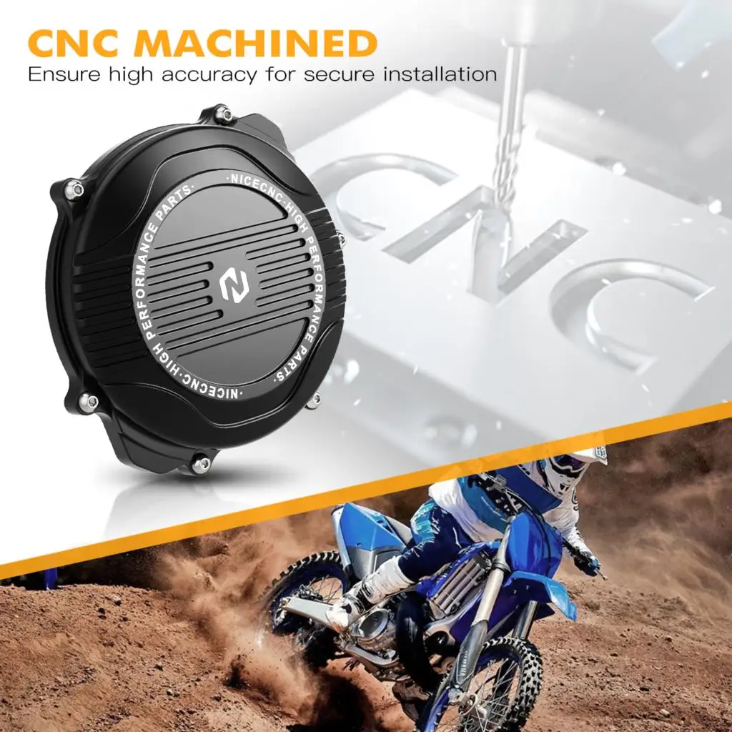 NICECNC For Yamaha YZ250X 2016-2023 YZ250 2008-2024 2023 2022 2021 오토바이 클러치 커버 가드 보호대 빌렛 알루미늄 블랙