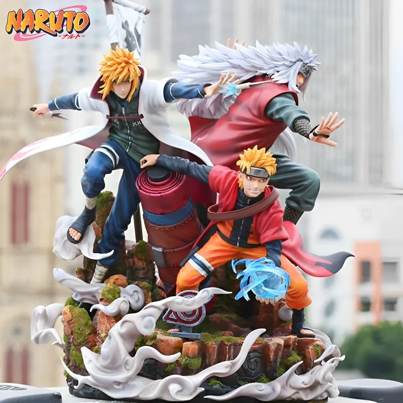 

Anime Naruto Figure Gk Uzumaki Naruto Jiraiya Namikaze Minato Pvc Action Figure Collection Scene Statue Toys Model Doll Gifts