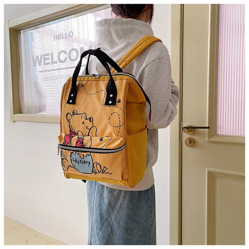 Disney\'s New Winnie The Pooh Cartoon Mommy Bag Multifunctional Large Capacity Portable Mother and Baby Backpack