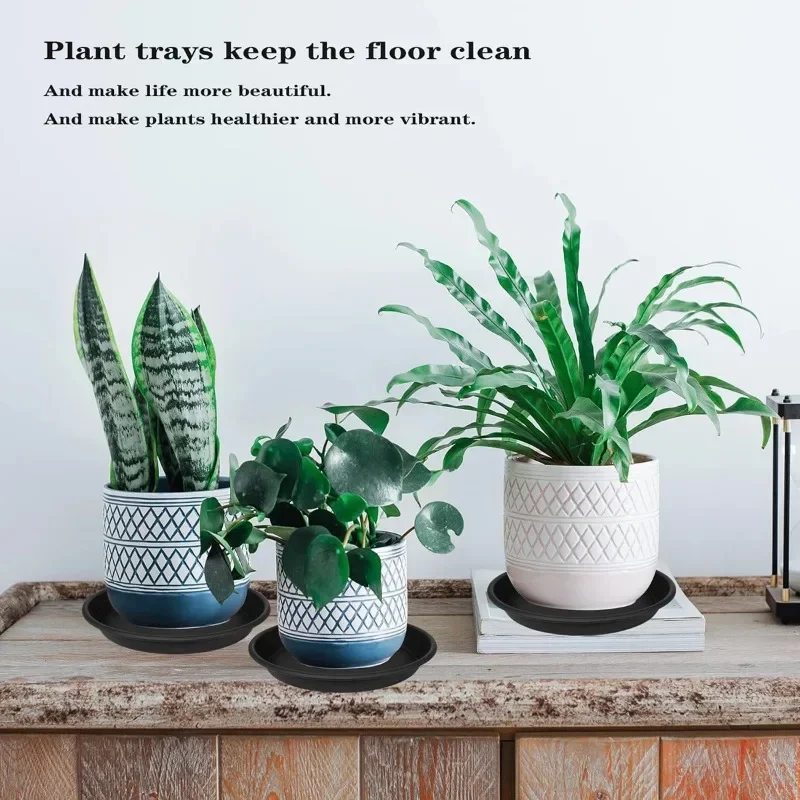 High-quality Plastic Plant Saucer Round,Flower Pot Trays for Indoor Outdoor,Waterproof Garden Supplies for Flowerpot DripTray