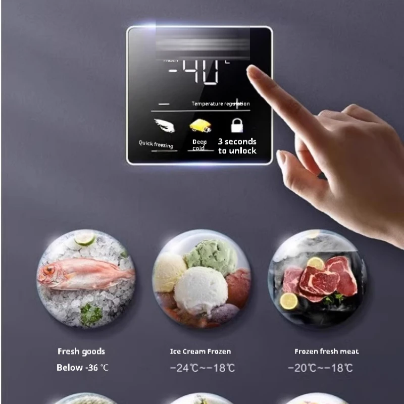 -40°C Small Freezer Household Commercial Full Freezer Refrigeration Energy Saving Frost Reduction Compact Refrigerator