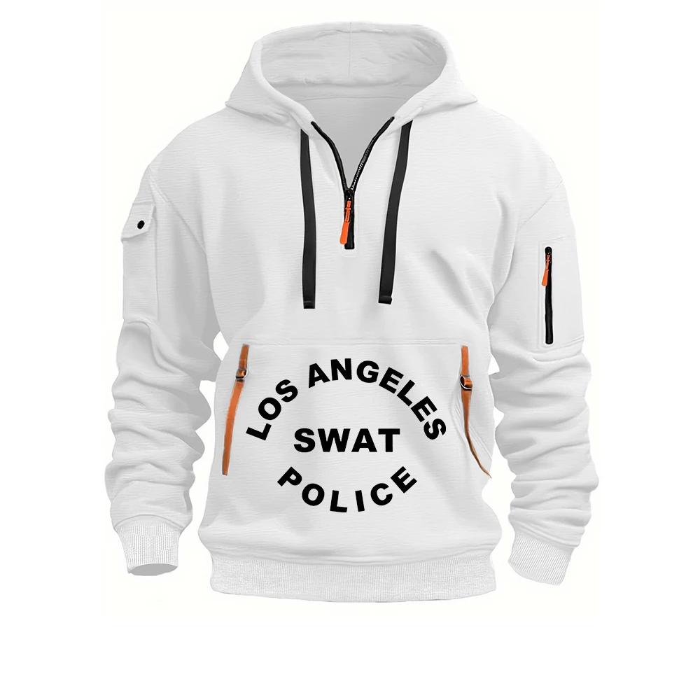 SWAT Department Tv Series SECURITY INVESTIGATION The new men's half-zip pullover is suitable for spring and autumn hoodies