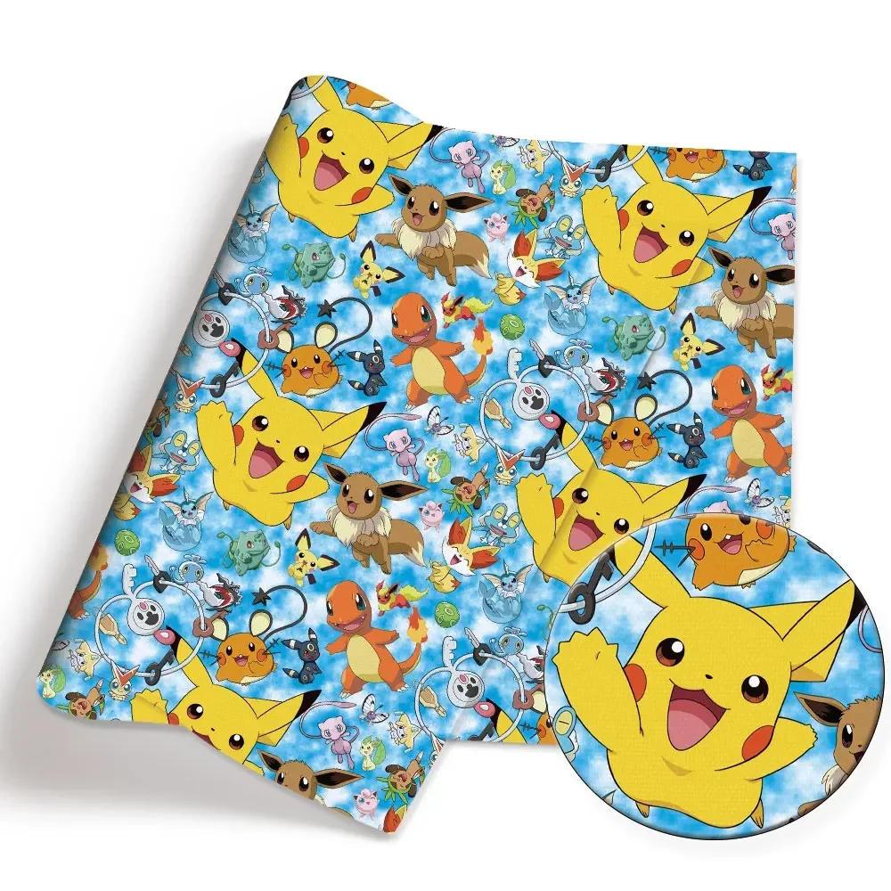 Pokemon Cartoon Fabric140*50cm Handgemaakte Naaien Patchwork Quilten Babyjurk Thuis Vel Bedrukte Stof Stof Naaien Kinderen