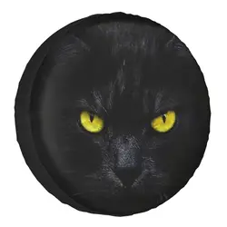 Black Cat Spare Wheel Tire Cover for Kitty RV SUV Vehicle Accessories Truck Camper Travel Trailer Wheel Protectors Universal