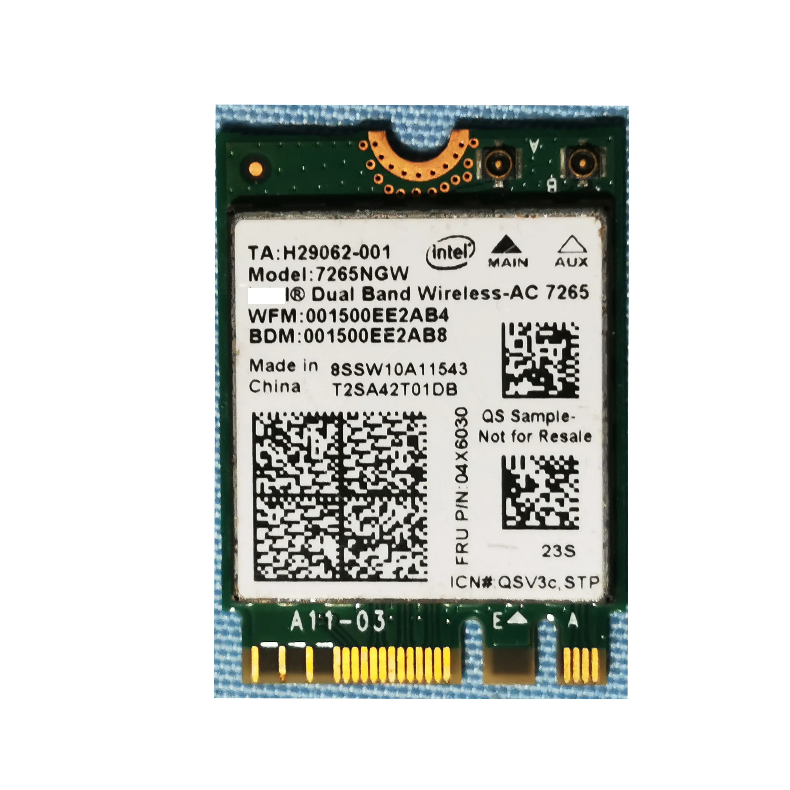 Card for 04x6030 dual band wireless ac intel 7265 7265ngw 802.11ac 867m wifi + bluetooth 4.0 867mbps ngff card lenovo thinkpad