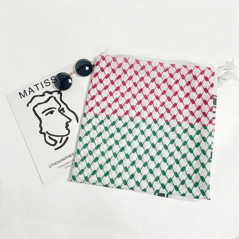 Pañuelo de algodón estampado para mujer, bandana larga de Dubái, Hijab islámico, moda de Oriente Medio