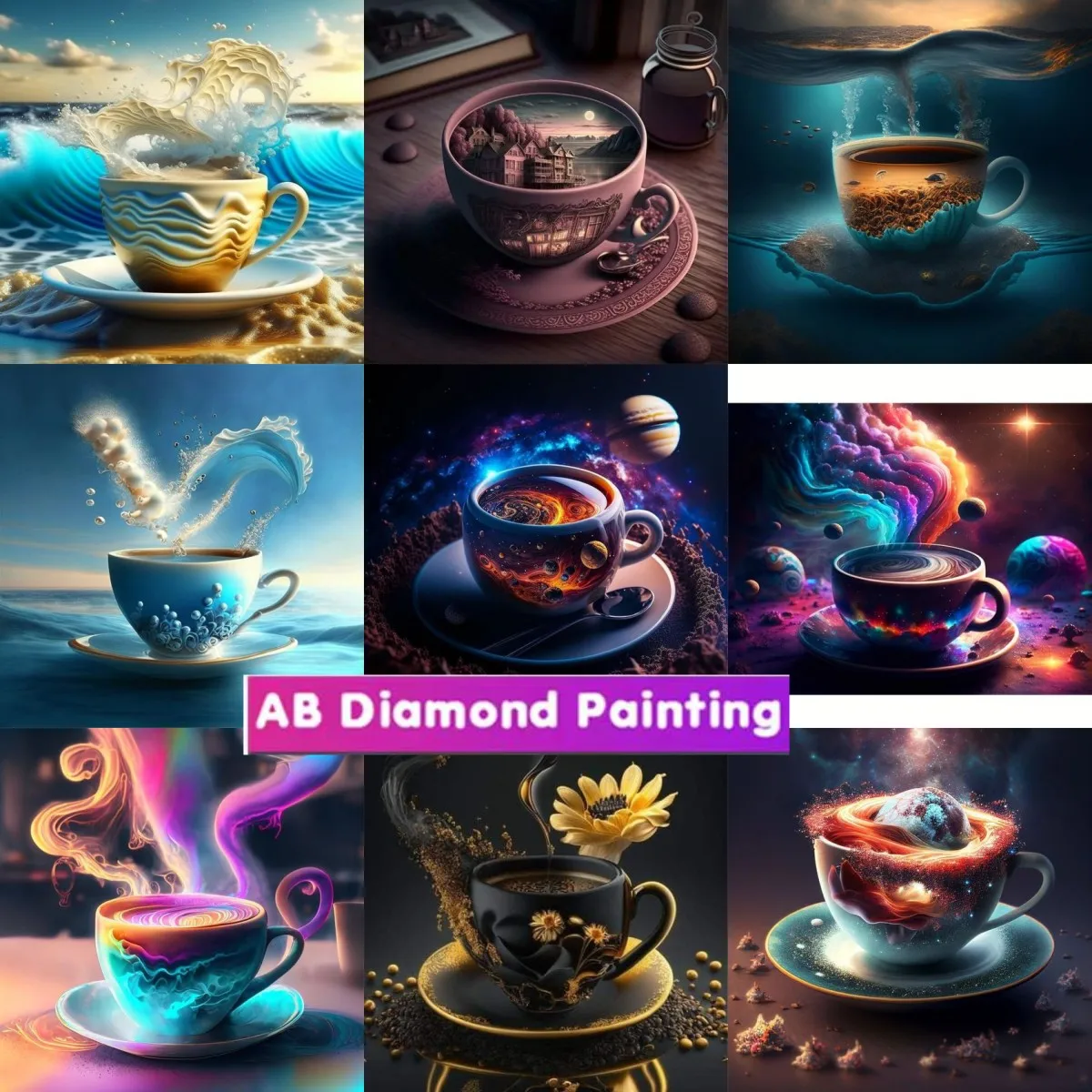 Diamond Painting 5D Diamond Embroidery Full Diamond Rhinestone Mosaic cross stitch set home decor Magic tumbler pictures