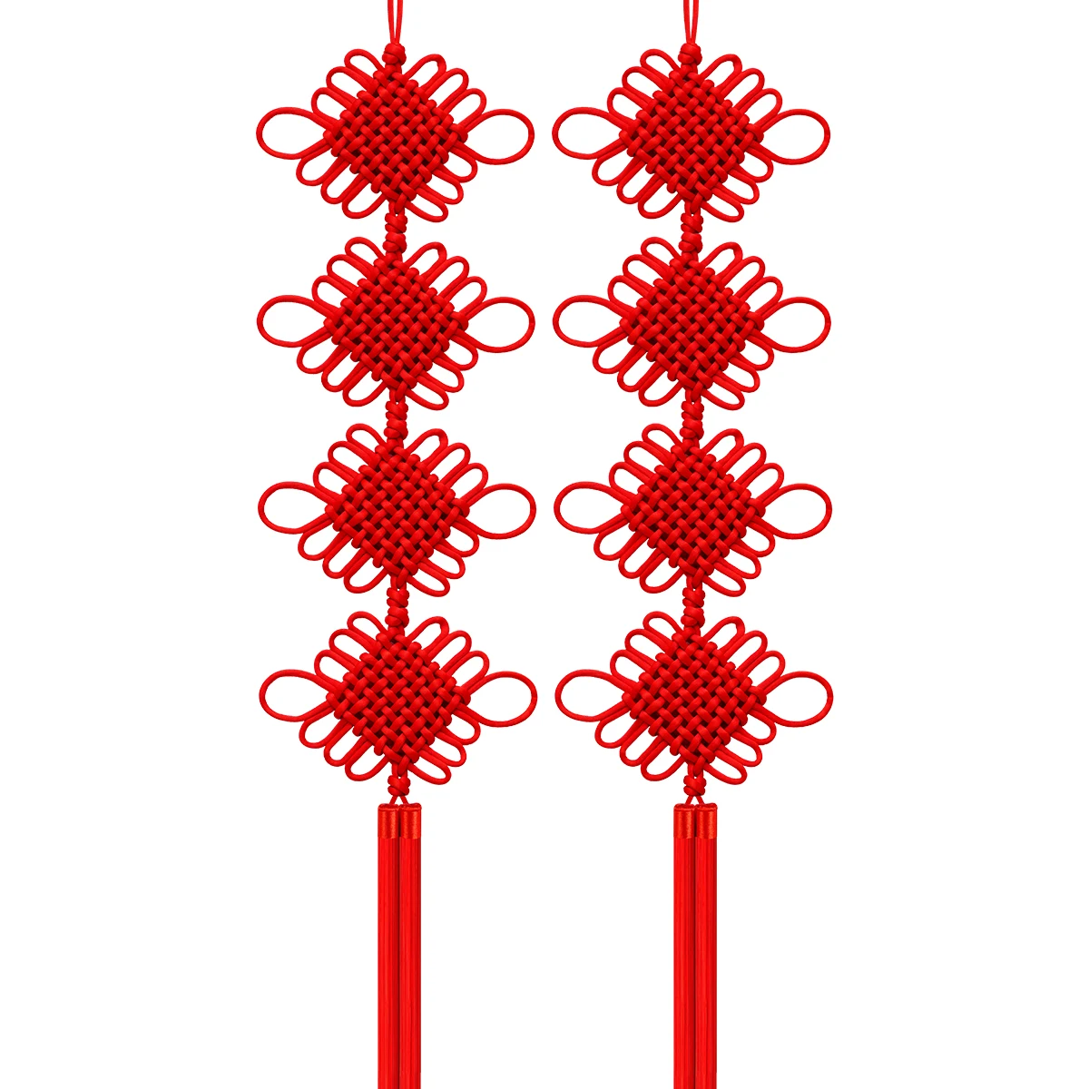 

New handmade high-end festive Chinese knot living room pendant large safe knot living room entrance TV wall pendant