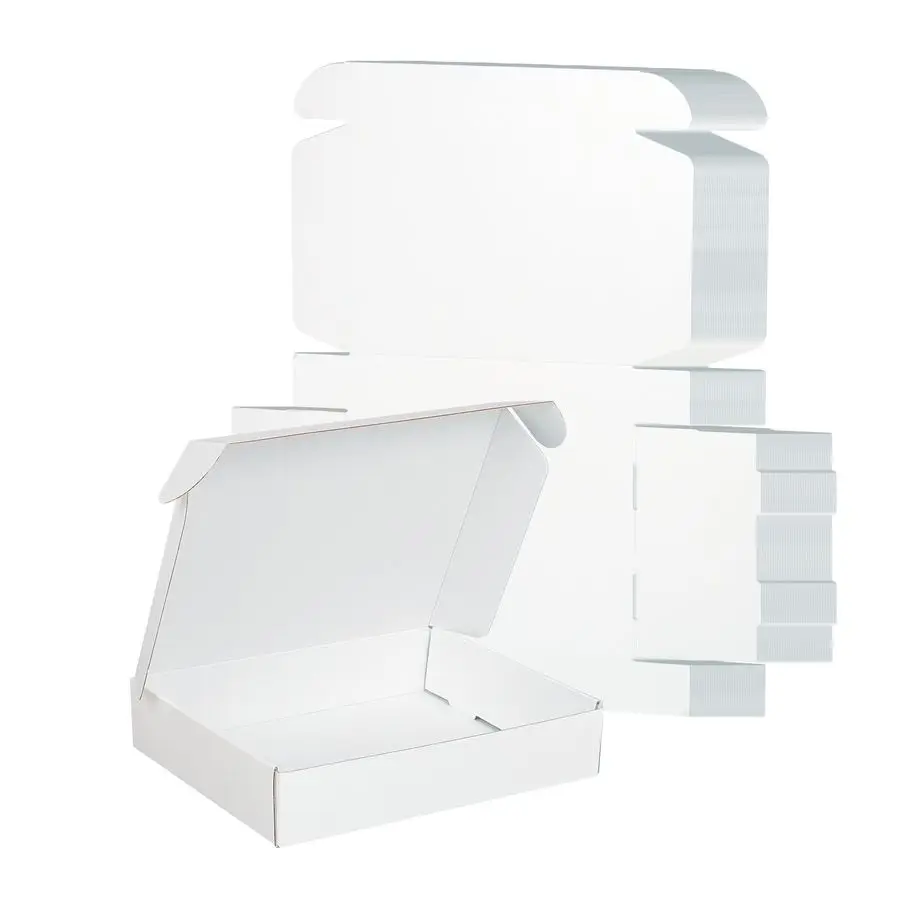 

10x8x2 Shipping Boxes, 40 Pack White Mailer Boxes for Small Business, Medium Corrugated Cardboard Boxes for Mailing amp Shipping