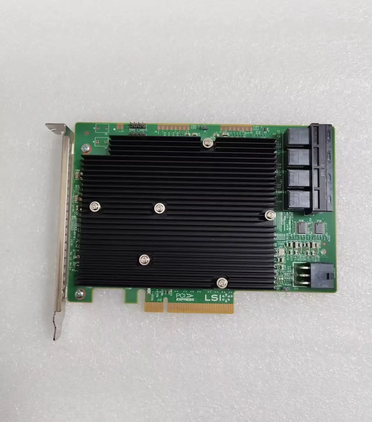 LSI 00447 SAS 9300-16i IT mode 12Gb/s HBA16 disc pass-through 3008 4 * SFF-8643 SATA Cable