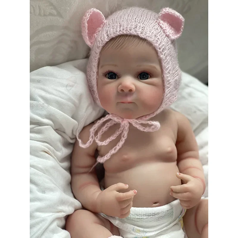 18inch Full Body Vinyl Bettie Newborn Baby Dolls Lifelike Soft Touch Full Body Baby Layers Painting 3D Skin