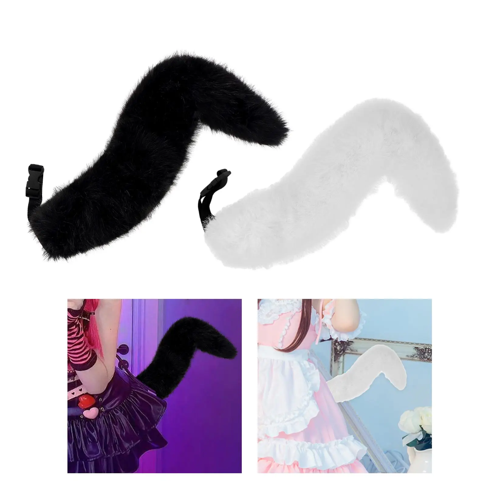 

Wolf Tail Costume Halloween Anime Cosplay Animal Tail for Adults Kids