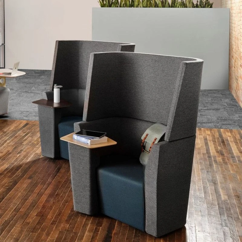 Cadeira, área de espera de lazer, cadeira de privacidade com encosto alto, biblioteca universitária, cadeira única super alta com mesa