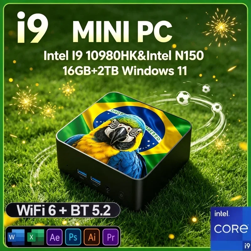 軽量ポータブルミニデスクトップpc-インテルi9‑10980hk-n150-windows11-16gb-ram-2tb-ssd-bt52-wifi6-4k-uhd-ホームゲーミングコンピューター